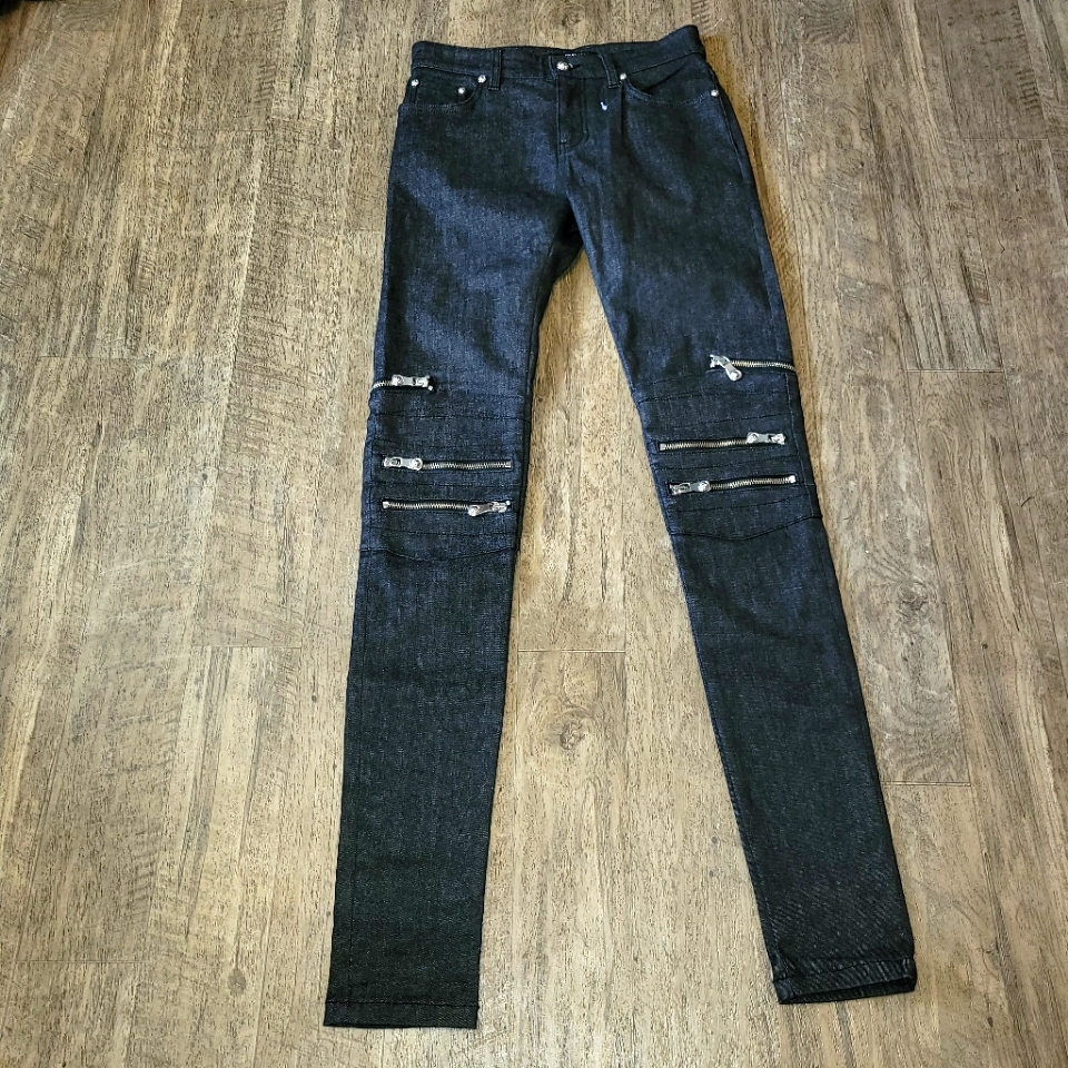 Versus Versace Slim Black Denim Jeans 29 With Coa